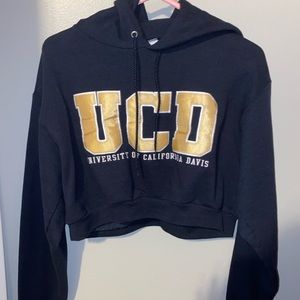 UC DAVIS CROPPED HOODIE